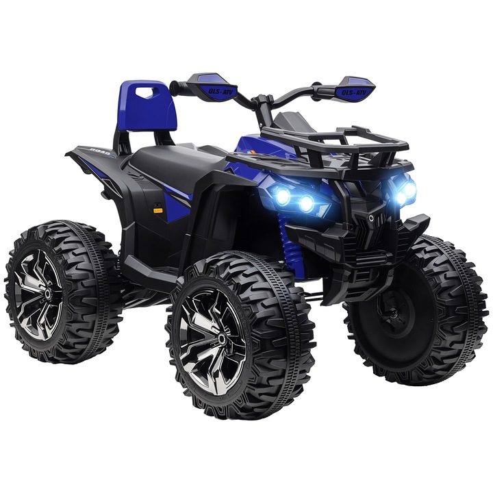 ATV Electric pentru Copii, 3-5 Ani, cu Muzica, 100x65x73 cm, Albastru