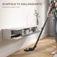 Comoda TV suspendata HOMCOM cu 2 rafturi deschise, lemn, 120x26x16 cm, alb si gri