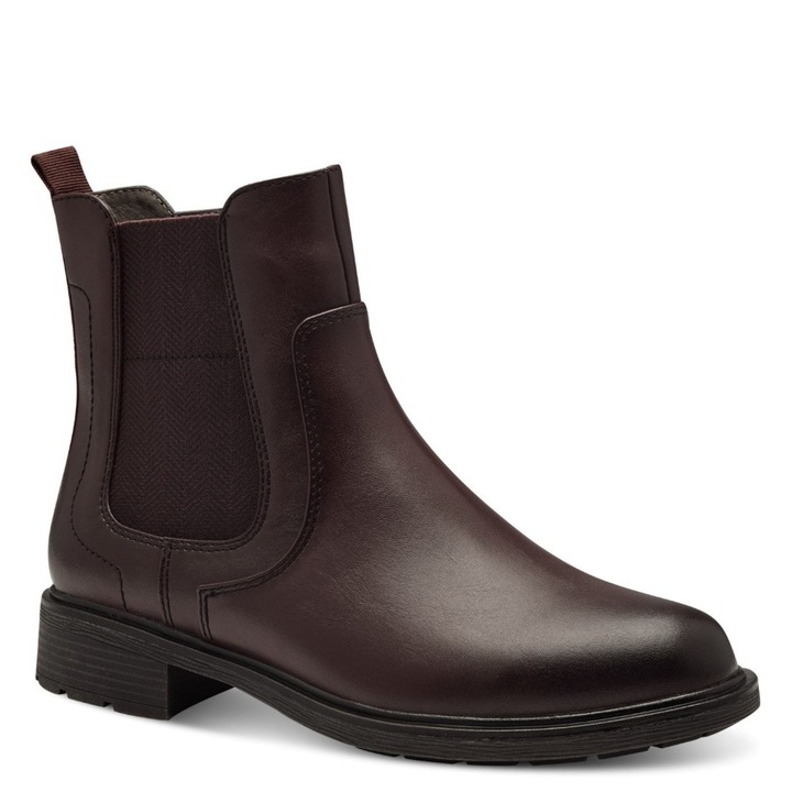 Botine de damă Jana burgund cu fermoar 25466-43-549 07387