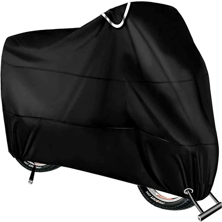 Husa bicicleta, material Oxford 210T, rezistenta la UV si vant, reflectorizanta, Impermeabil, negru, 200x110x90cm
