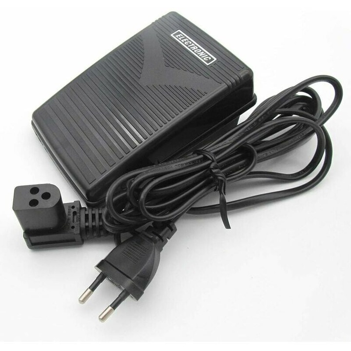 Elektromos pedál, QttvbTna, 220V, Kábellel, Fekete
