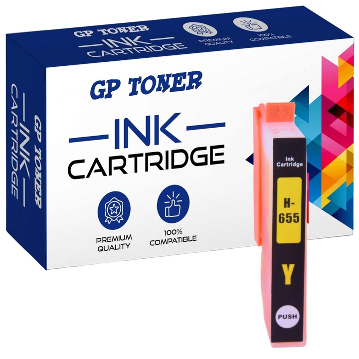 Kompatibilis tinta HP 655 DeskJet Ink Advantage 3525, 4615, 4625, 5525, 6525 nyomtatókhoz, lila