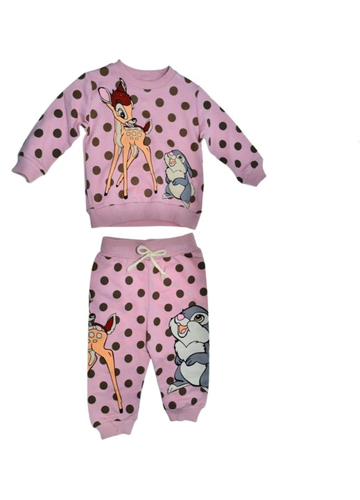 Compleu 2 piese pantaloni si bluza pentru fete Mini Junior SETMJ-32, Roz 112231