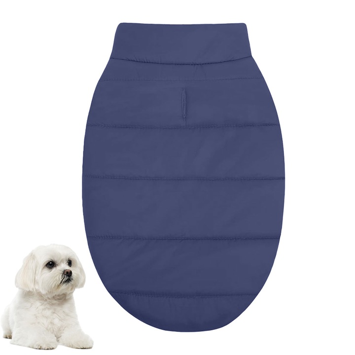 Vesta pentru caini, AMRINUGL, impermeabila, calduroasa, XS, Albastru