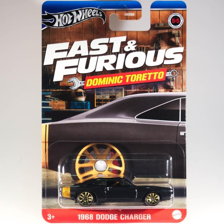 Количка Hot Wheels Бързи и яростни Доминик Торето 1968 Dodge Charger