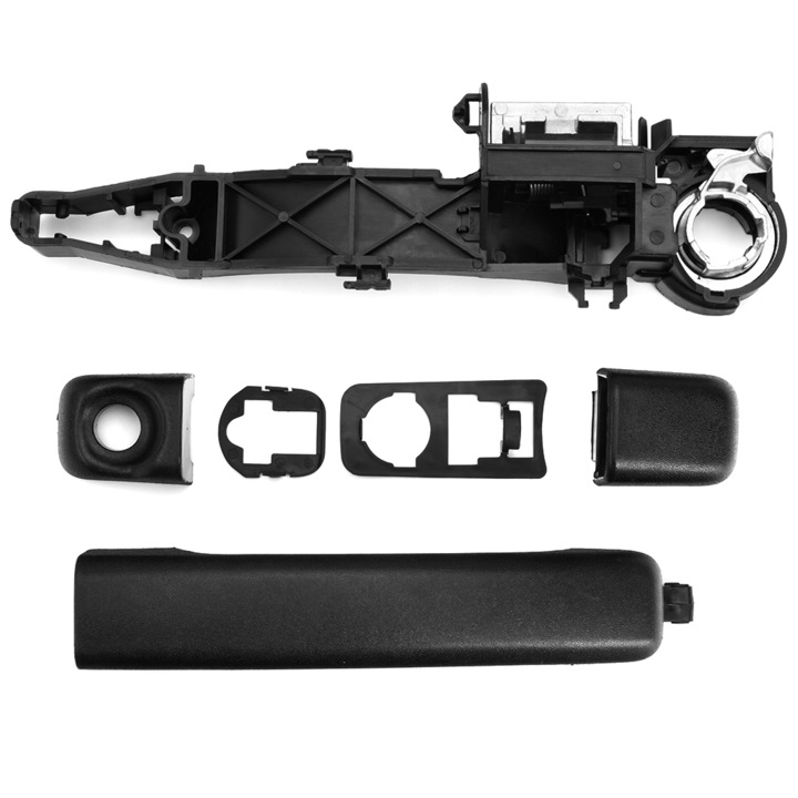 Oldalsó kilincs bal oldali tartóval, AWParts, Első vagy hátsó, Prémium cserealkatrész, Tökéletes illeszkedés, Kopásálló, Renault Masterhez, Opel Movanohoz, Fekete