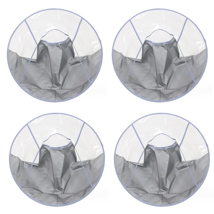 Pelerina de tuns, AMRINUGL, impermeabila, 60cm, set 4 piese, gri