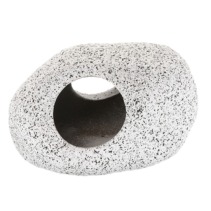 Decor acvariu HERUSI, pestera lut violet, 8.3x6.7x5.5cm