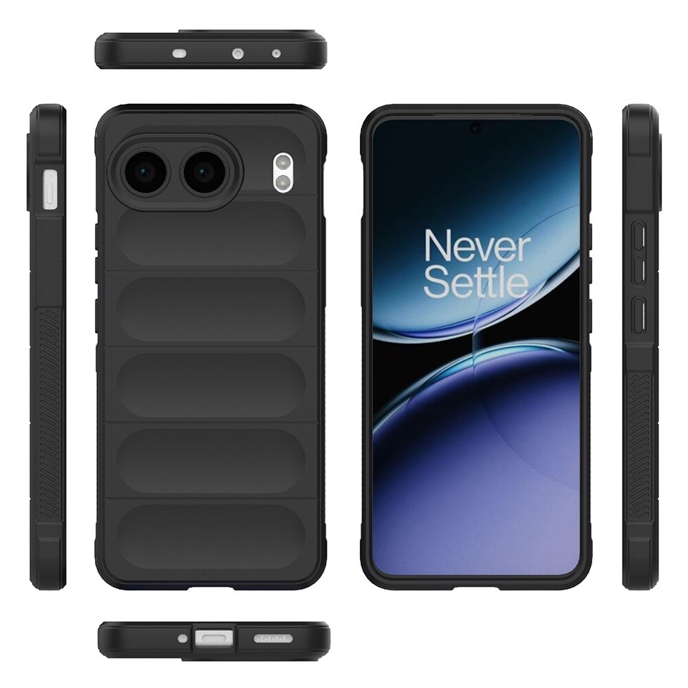 Husa pentru OnePlus Nord 4 Liquid Silicone Microfibre Lining Non-Slip Airbag Design negru