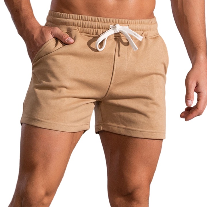 Pantaloni sport barbati, Amrinugl, Bumbac, Kaki, XL INTL