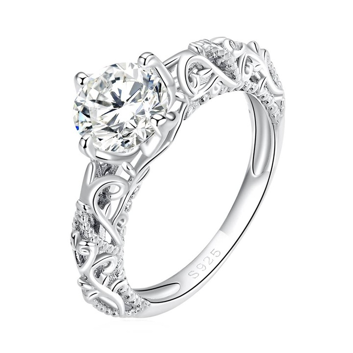 Inel din Argint cu Cristale Zirconiu, Royal Diamonds, Marimea 6
