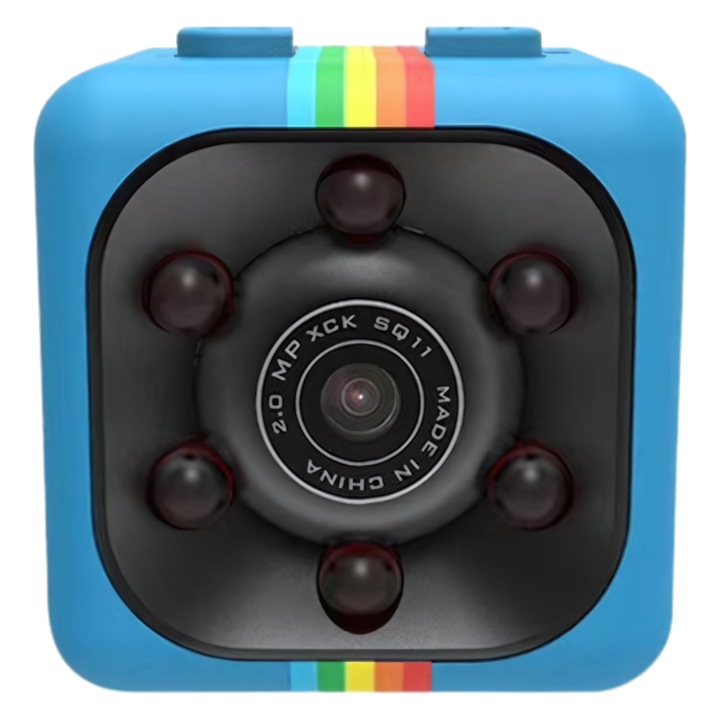 Mini Camera Spion SDEPOT®, Full HD 1080p, Audio Video, Night Vision, Albastra