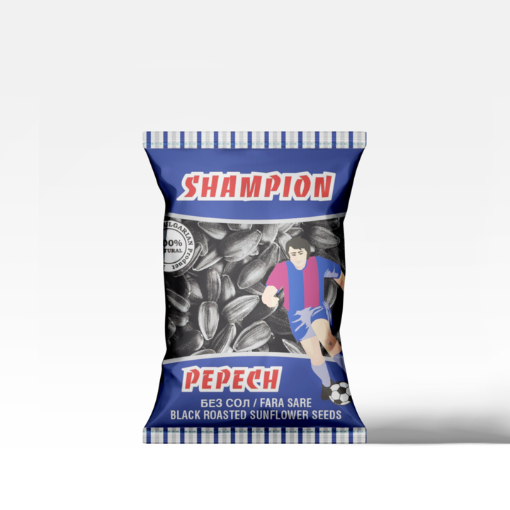 Bax Seminte prajite negre de floarea soarelui fara sare, Shampion, 30 x 35 g