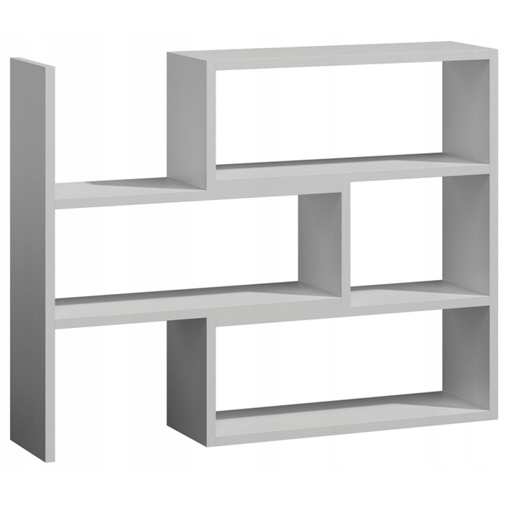 Biblioteca, MATKAM, Irek, 110 x 28 x 80 cm, 6 Rafturi, PAL, Alb