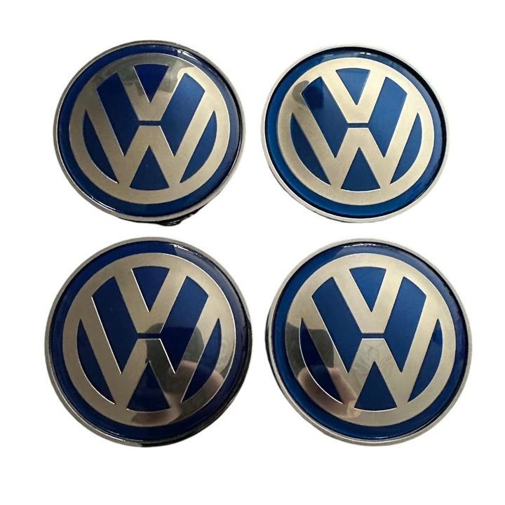 Set 4 capace roti 68mm Volkswagen compatibil/inlocuitor janta aliaj, Albastru