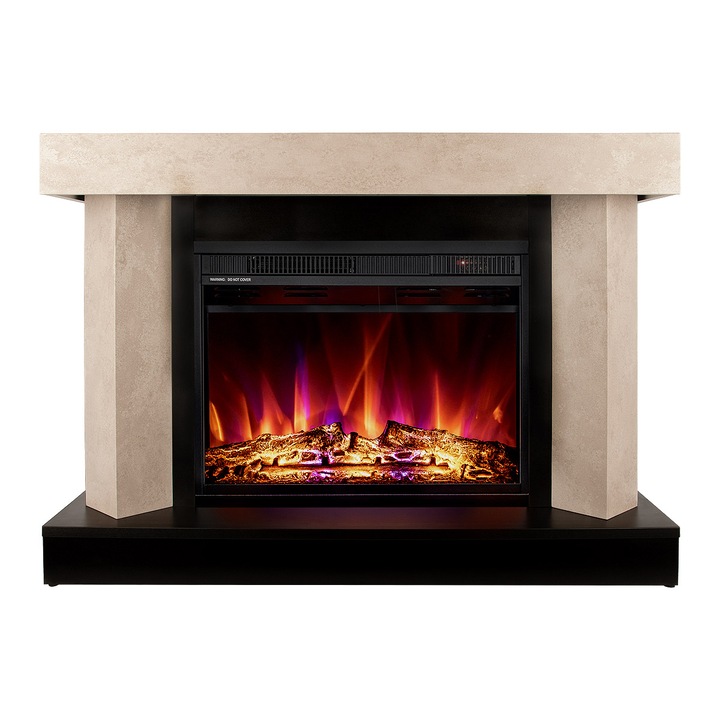 Elektromos kandalló Palermo mini & Lorance színes, Art Flame, 750x1050x320 mm, 1500 W, 3 lángszín, 2 fűtési fokozat, 5 lángfényességi szint