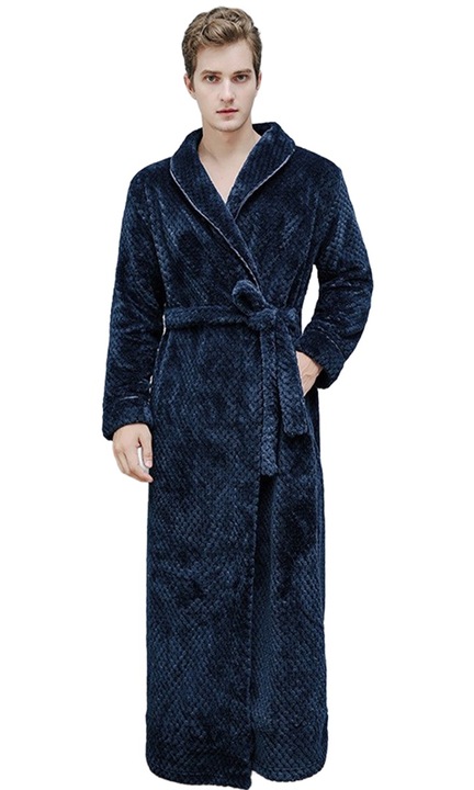 Мъжки халат, Amringul, Fleece, Тъмно син, L INTL