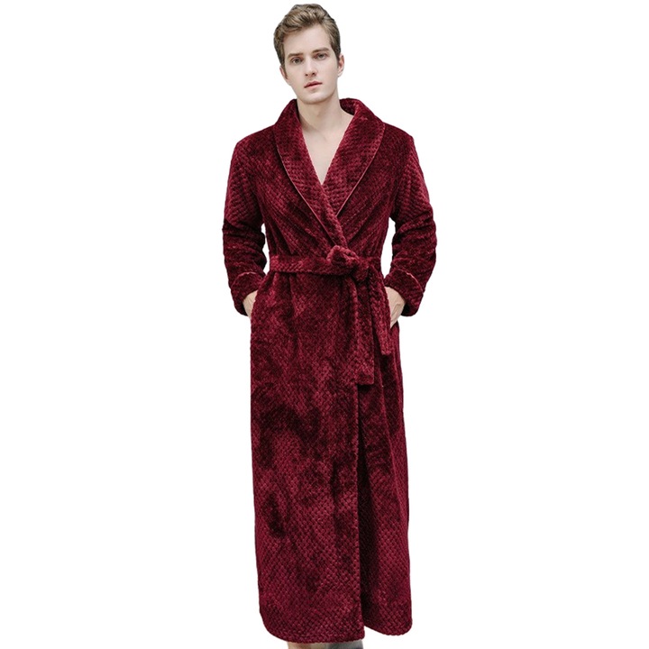 Мъжки халат, Amrinugl, Fleece, Visiniu, L INTL