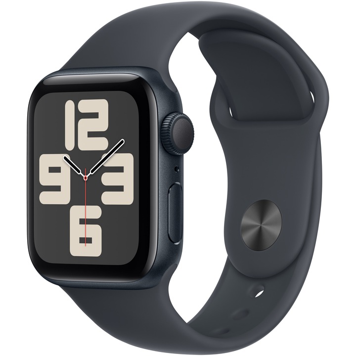 Apple Watch SE (2024), GPS, Midnight Aluminium Case 40 мм, Midnight Sport Band - S/M
