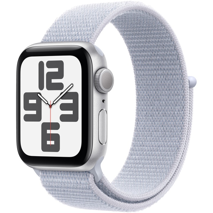 Apple Watch SE (2024), GPS, Silver Aluminum Case 40 мм, Blue Cloud Sport Loop