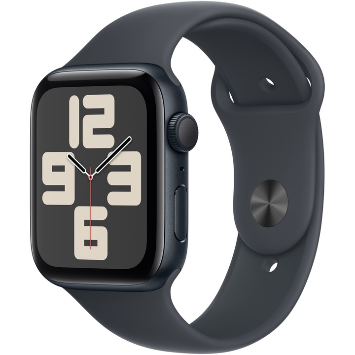 Apple Watch SE (2024), GPS, Midnight Aluminum Case 44 мм, Midnight Sport Band - S/M