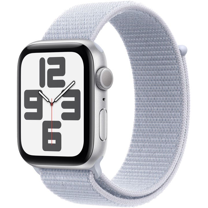 Apple Watch SE (2024), GPS, Silver Aluminum Case 44 мм, Blue Cloud Sport Loop