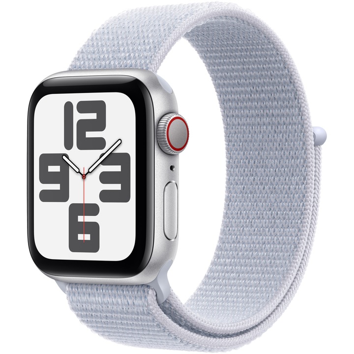 Apple Watch SE (2024), GPS, Cellular, Silver Aluminum Case 40 мм, Blue Cloud Sport Loop