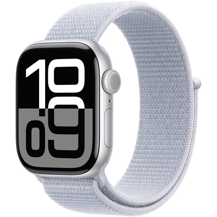 Apple Watch 10 GPS, Silver Aluminum Case 42 мм, Blue Cloud Sport Loop