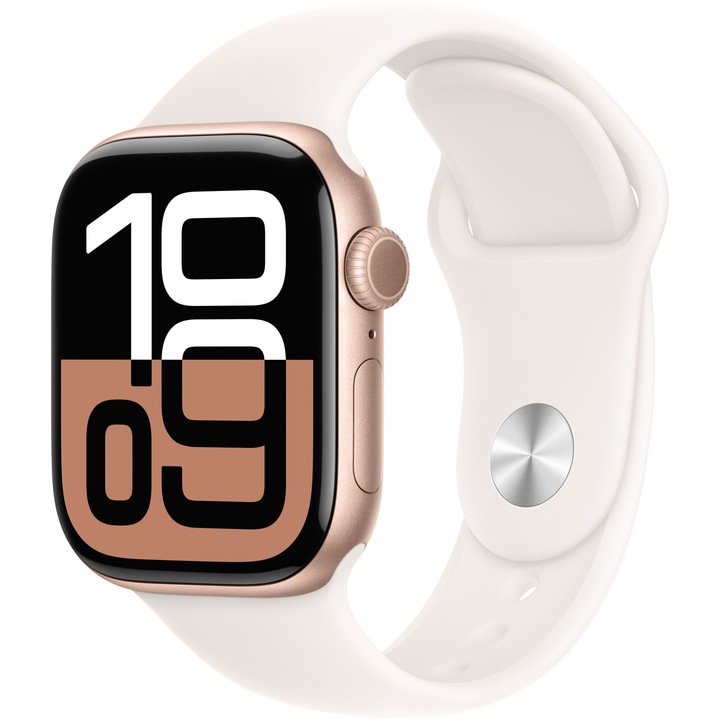 Apple Watch 10 GPS, Rose Gold Aluminum Case 42 мм, Light Blush Sport Band - S/M