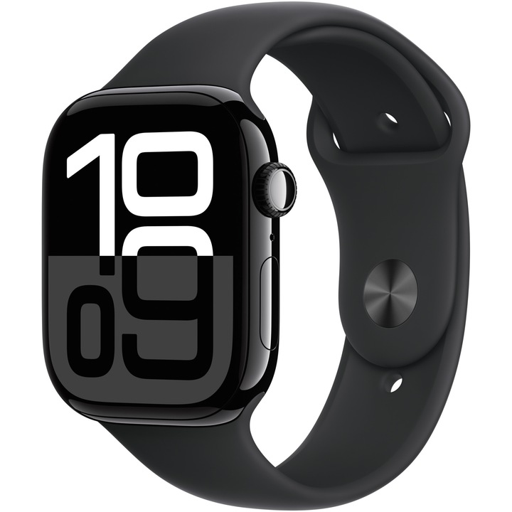 Apple Watch 10 GPS, Jet Black Aluminum Case 46 мм, Ink Sport Loop