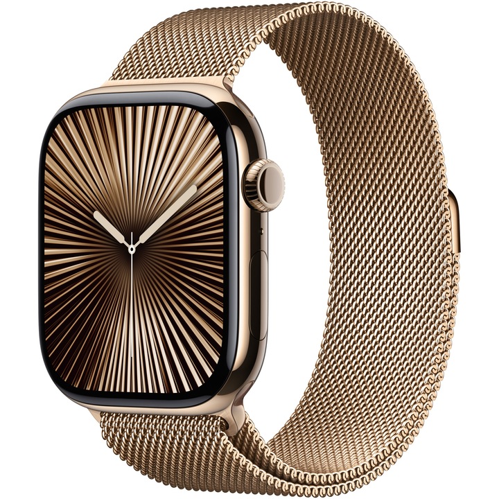 Apple Watch 10, GPS, Cellular, Gold Titanium Case 46 мм, Gold Milanese Loop - M/LL