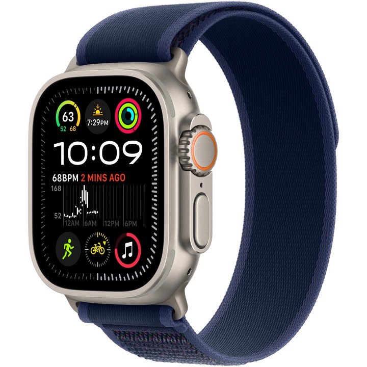 Apple Watch Ultra 2, GPS, Cellular, Natural Titanium Case 49 мм, Blue Trail Loop - M/L