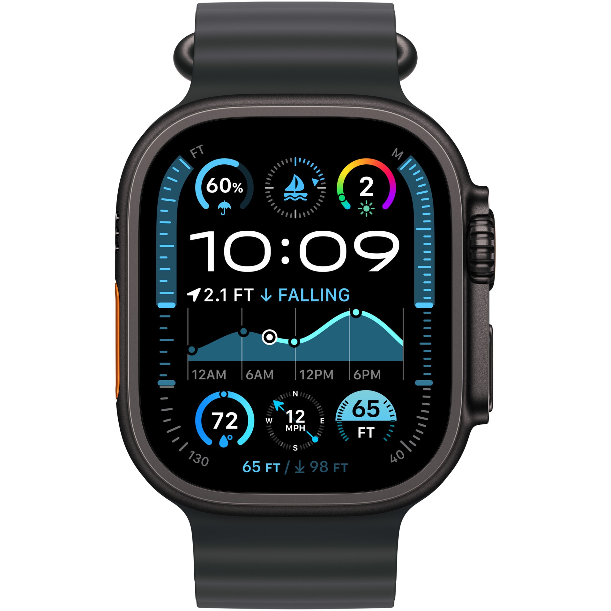 Apple Watch Ultra 2, GPS, Cellular, Carcasa Black Titanium 49mm