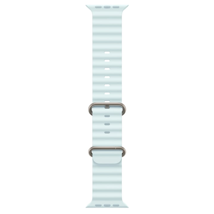 ΠΠ°ΠΈΡΠΊΠ° Π·Π° Apple Watch 49 ΠΌΠΌ, Ice Blue Ocean Band - Natural Titanium Finish