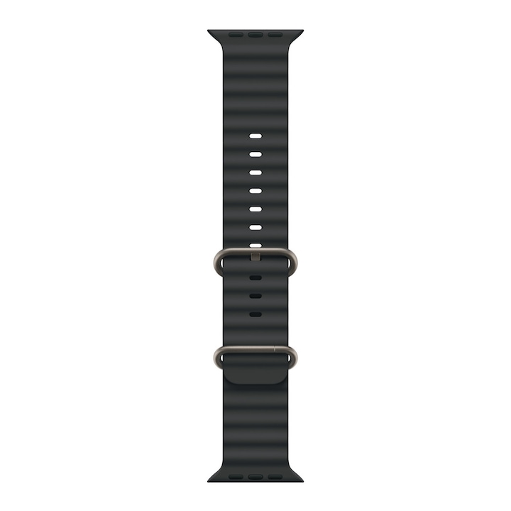ΠΠ°ΠΈΡΠΊΠ° Π·Π° Apple Watch 49 ΠΌΠΌ, Black Ocean Band - Natural Titanium Finish