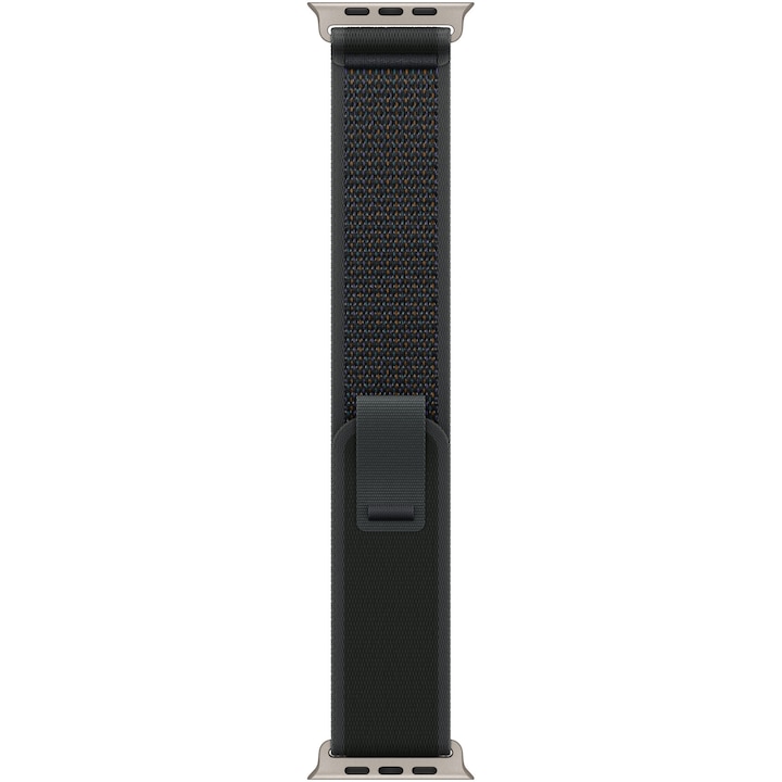 ΠΠ°ΠΈΡΠΊΠ° Π·Π° Apple Watch 49 ΠΌΠΌ, Black Trail Loop, Natural Titanium Finish - M/L