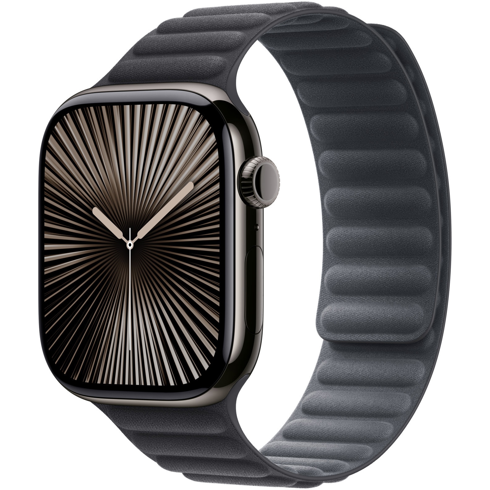 Curea pentru Apple Watch 46mm, Magnetic Link, Black - M/L - eMAG.ro