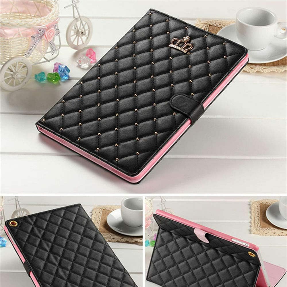 Husa tableta AMRINUGL pentru iPad 10.2" 9th/8th/7th generatie, design coroana, protectie soc, negru
