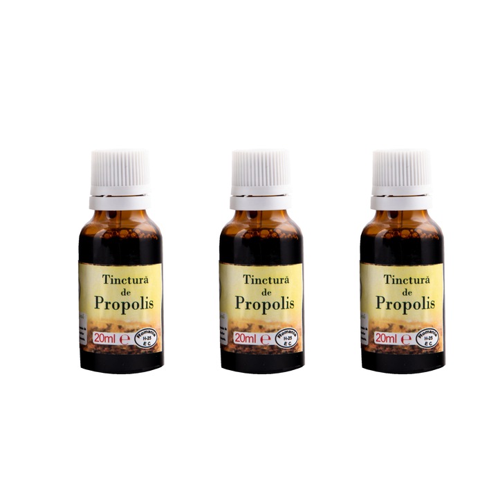 Set 3 Sticlute Tinctura de propolis 20ml