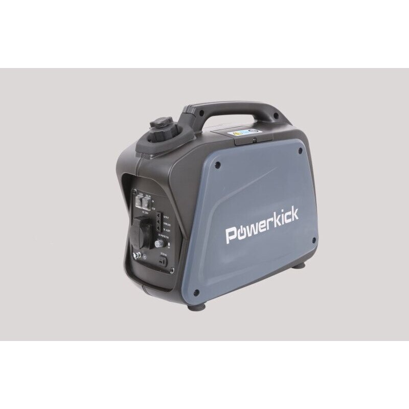 Generator electric Powerkick 1200, 1100W, 58dB, 45x24x40cm, albastru-negru, 12kg, set cu 1l ulei