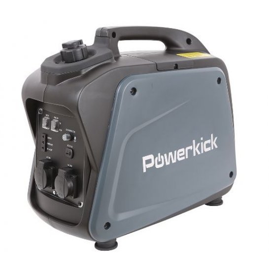 Generator electric Powerkick 2000, 1800W, 58dB, 53x28x46cm, albastru-negru, set cu 1l ulei
