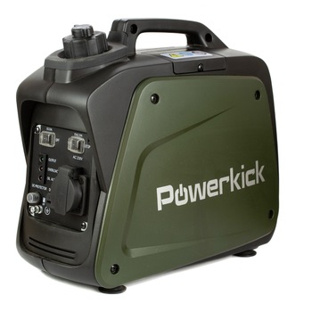 Generator electric Powerkick 800, 800W, 58dB, 40x21x36cm, verde-negru, set cu 1l ulei Generator electric Powerkick 800, 800W, 58dB, 40x21x36cm, verde-negru, set cu 1l ulei