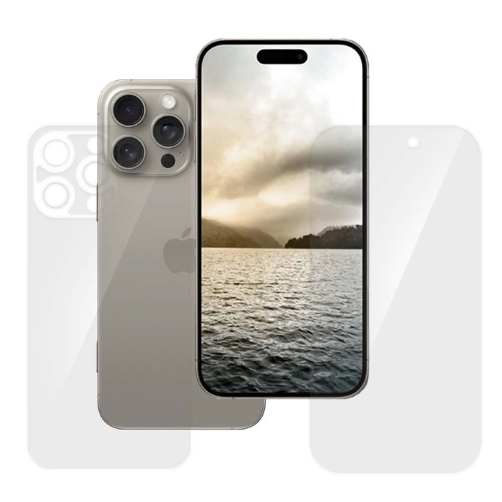 Комплект 2 фолиа SILKASE за Apple iPhone 16 Pro Max, защита на телефона, възобновяем силикон