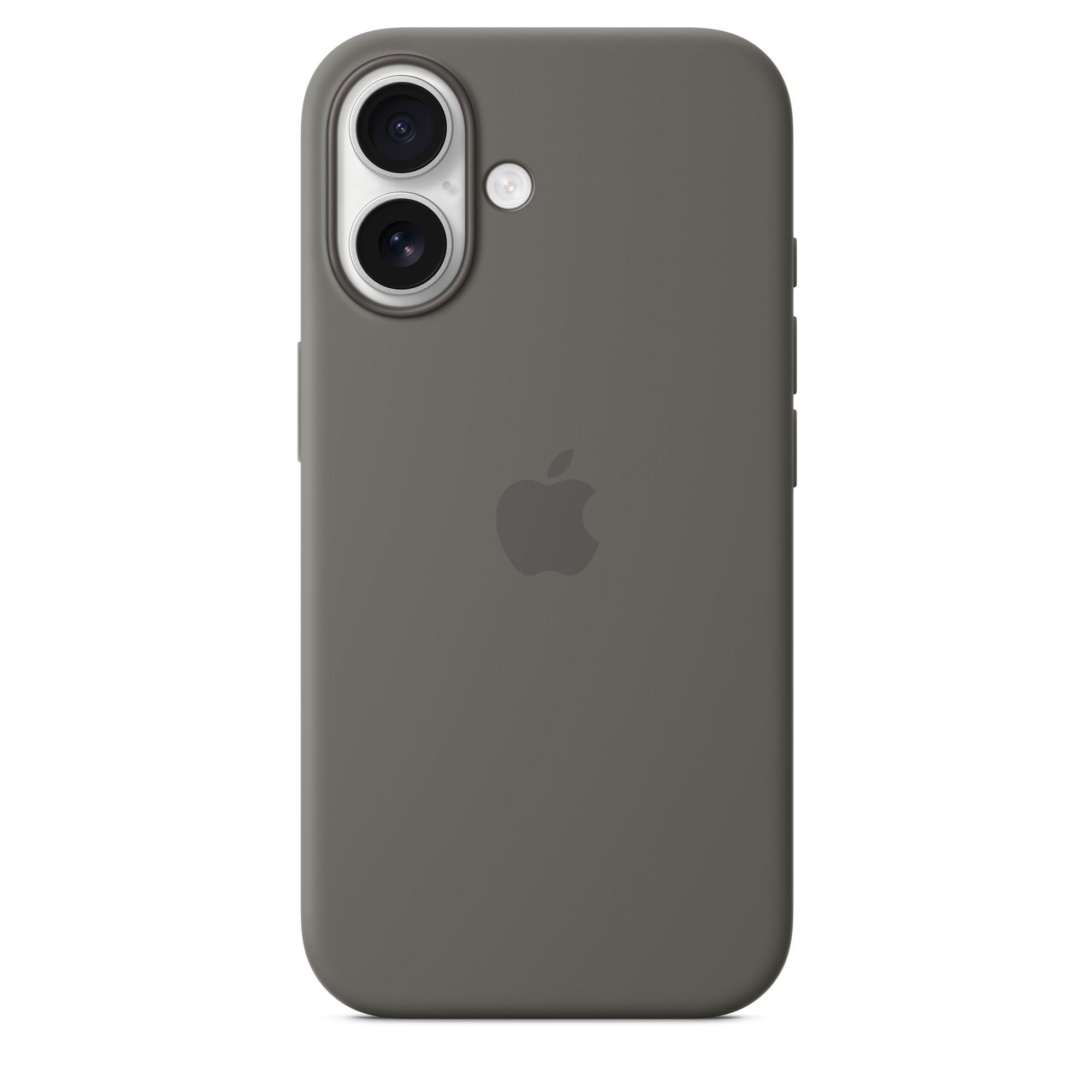 Husa de protectie Apple Silicone Case with MagSafe pentru iPhone 16- Stone Gray