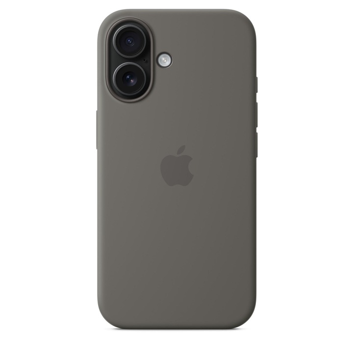 Husa de protectie Apple Silicone Case with MagSafe pentru iPhone 16- Stone Gray