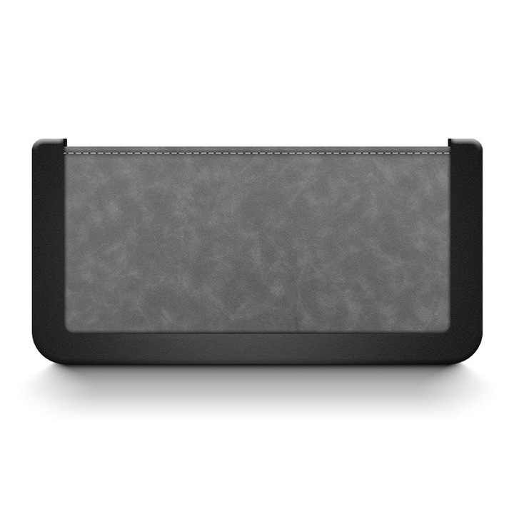 QttvbTna PU bőr autós telefontartó, nagy kapacitású, fekete