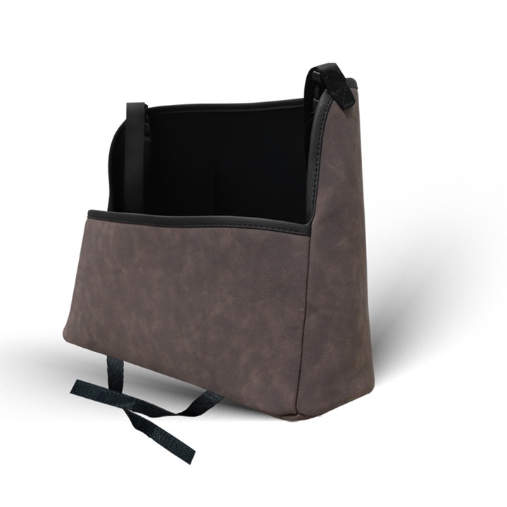 Подставка за кола QttvbTna, органайзер между седалките, преграда за животни и деца, лесен за монтаж, кафяв