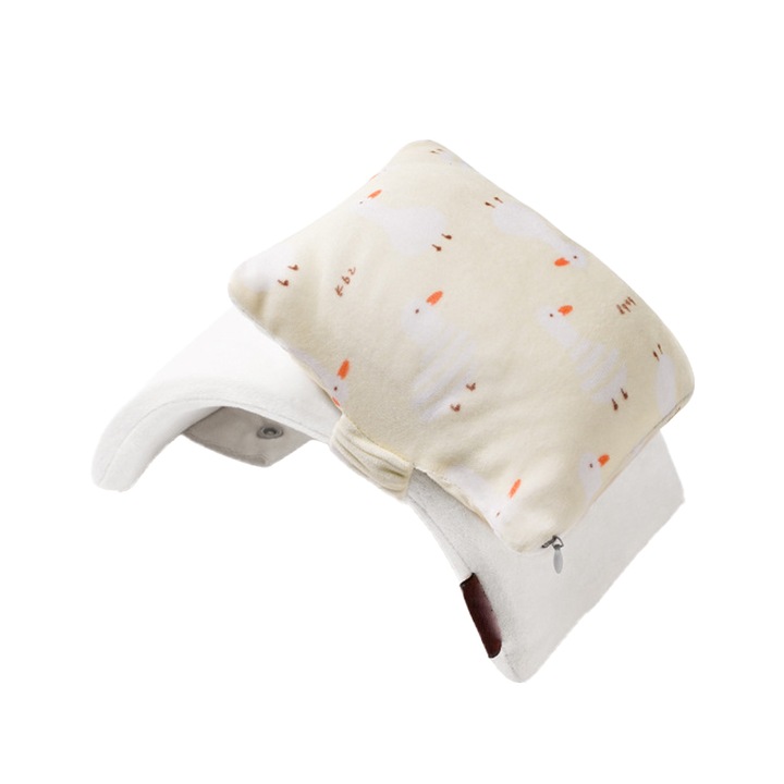Възглавница за пътуване Happy Headrest, Микрофибър, Жълта