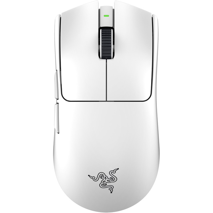 Razer Viper V3 Pro játék egér, Razer HyperSpeed Wireless és vezetékes interfész, akkumulátor-élettartam akár 95 óra 1000 Hz-en, akár 17 óra 8000 Hz-en, maximális felbontás 35 000 DPI, fehér
