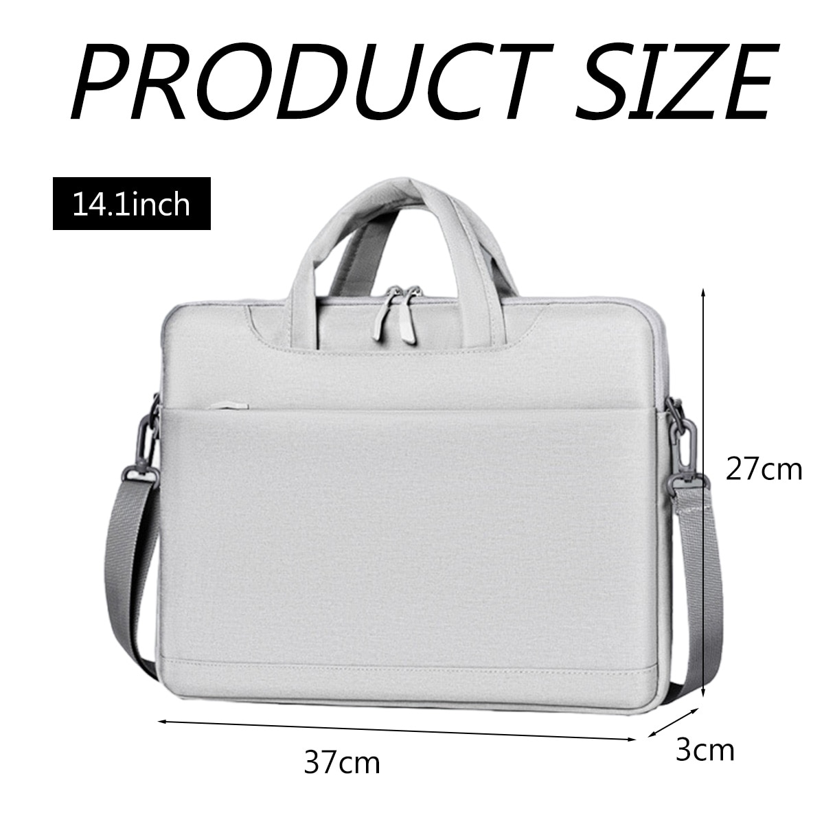 Geanta laptop Zeaicos, 14.1 inch, gri, negru, roz, albastru, 37x27x3cm, set cu accesorii